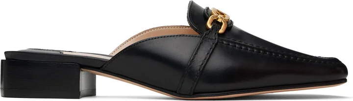 TOM FORD Black Leather Slippers