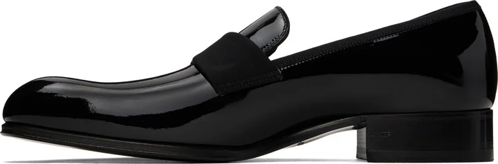 TOM FORD Black Patent Edgar Evening Loafers - Image 3