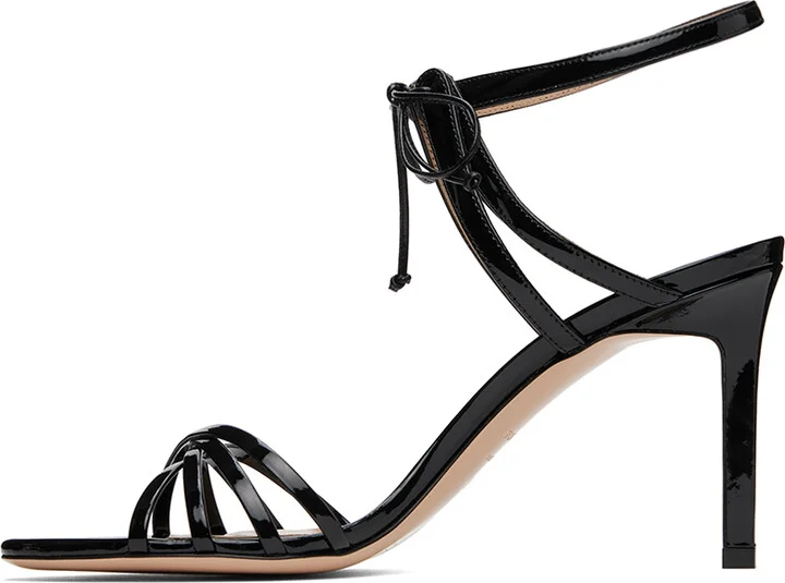 TOM FORD Black Patent Leather Angelica Heeled Sandals - Image 3