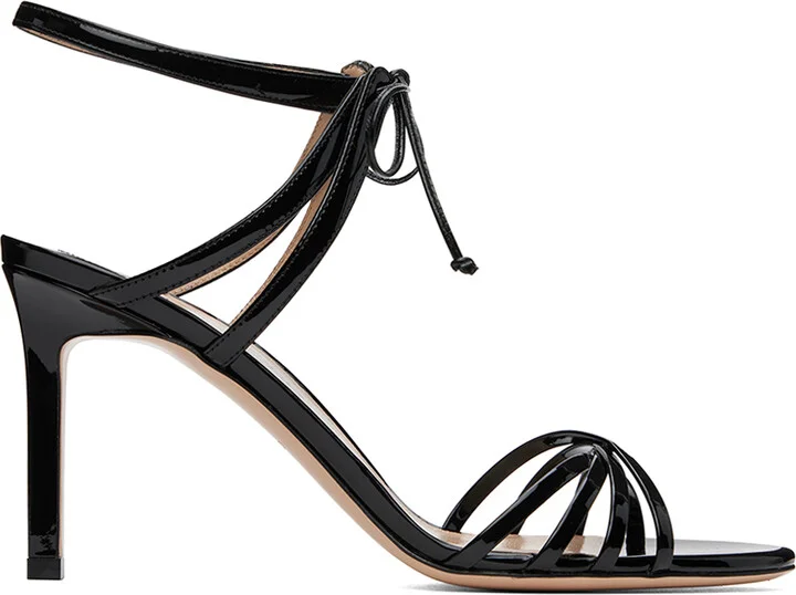 TOM FORD Black Patent Leather Angelica Heeled Sandals