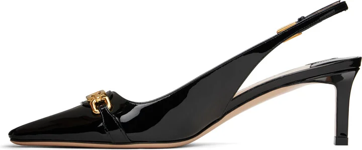 TOM FORD Black Patent Leather Whitney Slingback Heels - Image 3
