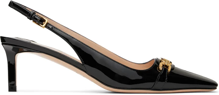 TOM FORD Black Patent Leather Whitney Slingback Heels
