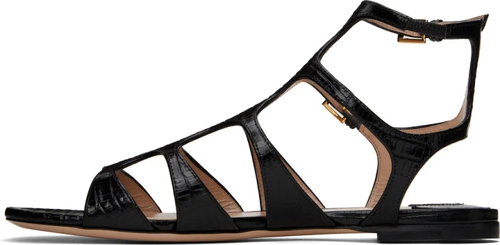 TOM FORD Black Printed Tejus Sandals - Image 3
