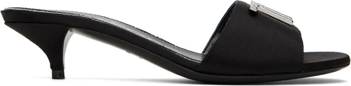 TOM FORD Black Satin Mules