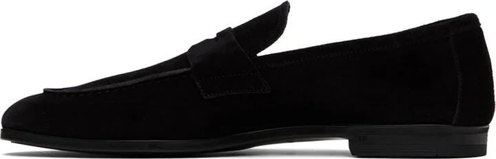 TOM FORD Black Suede Sean Penny Loafers - Image 3