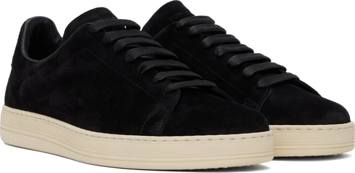 TOM FORD Black Suede Warwick Sneakers - Image 4