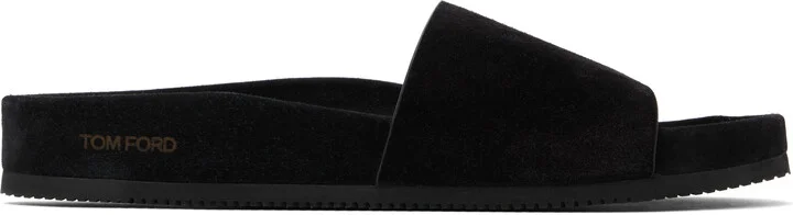 TOM FORD Black Suede Wicklow Sandals