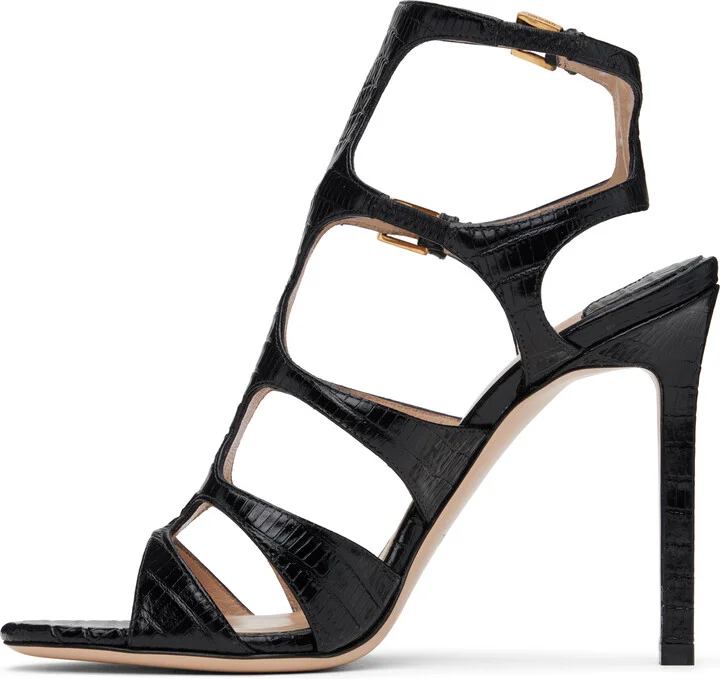 TOM FORD Black Tejus Paradis Heeled Sandals - Image 3