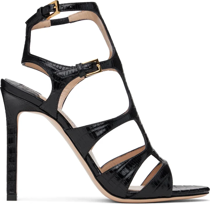TOM FORD Black Tejus Paradis Heeled Sandals