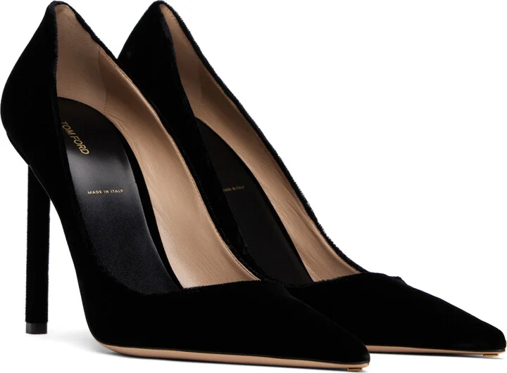 TOM FORD Black Velvet Heels - Image 4