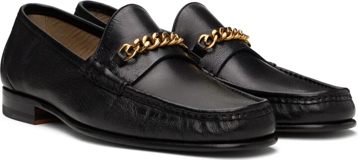 TOM FORD Black York Chain Loafers - Image 4