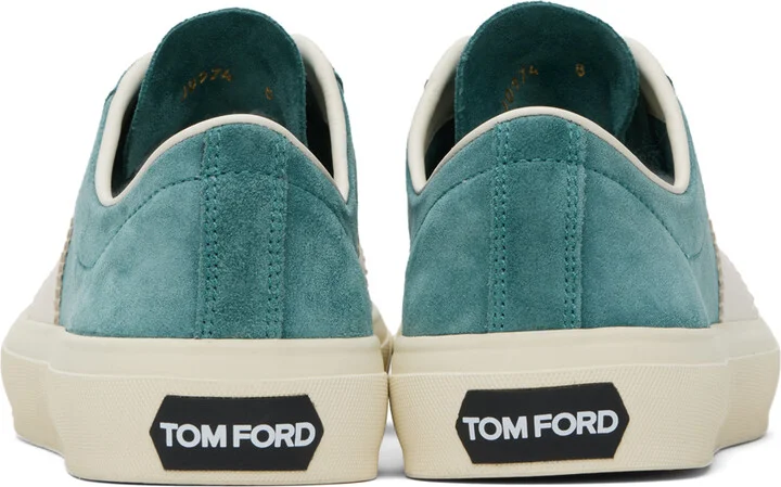 TOM FORD Blue Suede Cambridge Sneakers - Image 2