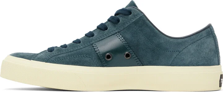 TOM FORD Blue Suede Cambridge Sneakers - Image 3