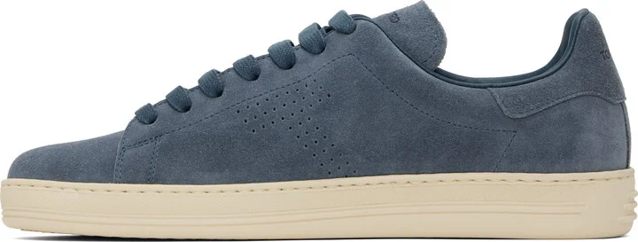 TOM FORD Blue Suede Warwick Sneakers - Image 3