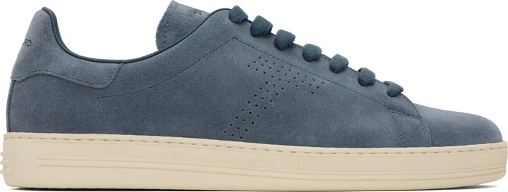 TOM FORD Blue Suede Warwick Sneakers