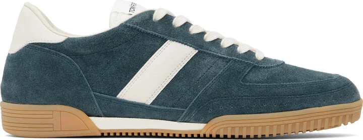 TOM FORD Blue & White Suede Terence Sneakers