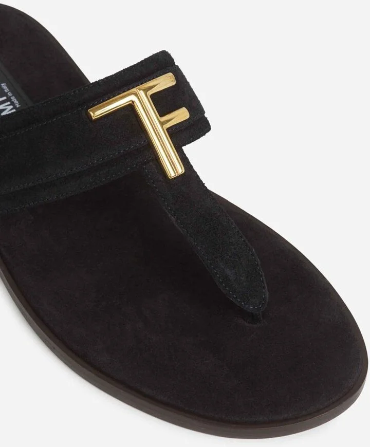 Tom Ford Brighton Leather Flip Flops - Image 6