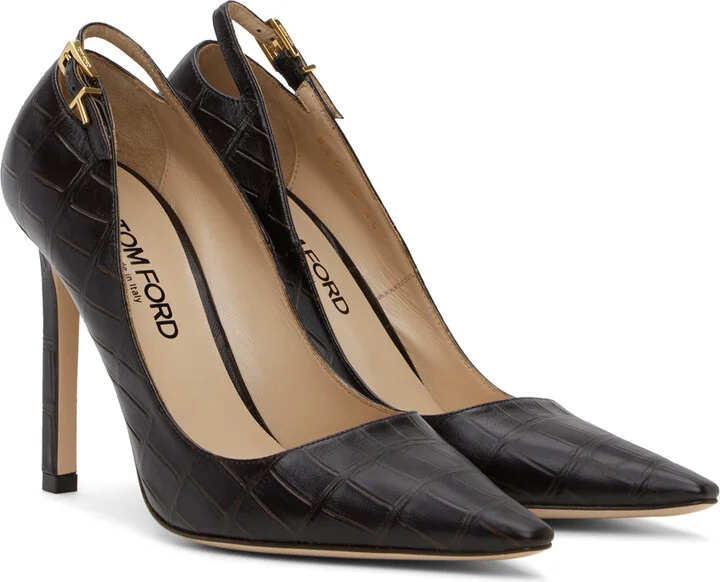 TOM FORD Brown Angelina Heels - Image 4