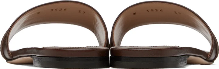 TOM FORD Brown Leather Slides - Image 2