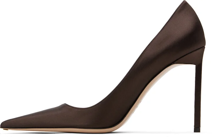 TOM FORD Brown Satin Betty Heels - Image 3