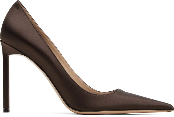 TOM FORD Brown Satin Betty Heels