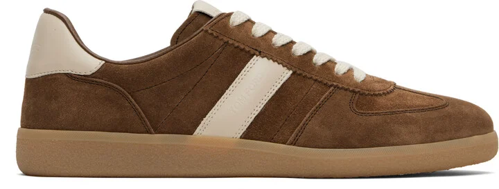 TOM FORD Brown Suede Archer Sneakers