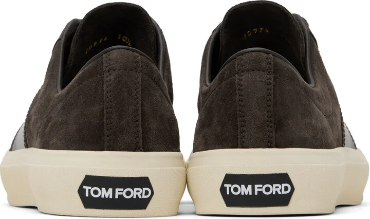 TOM FORD Brown Suede Cambridge Sneakers - Image 2