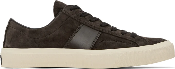 TOM FORD Brown Suede Cambridge Sneakers