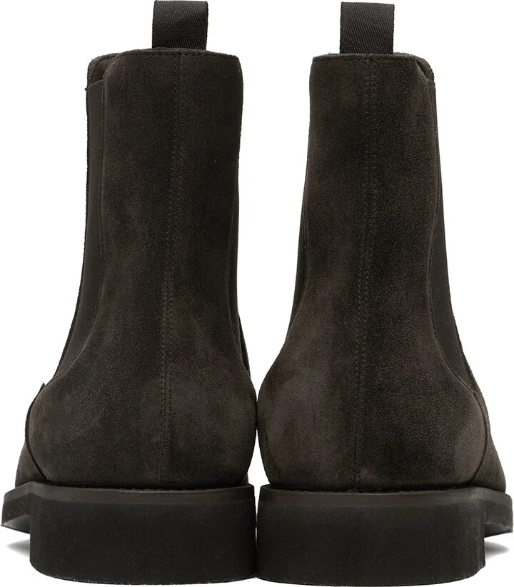 TOM FORD Brown Suede Light Sole Chelsea Boots - Image 2