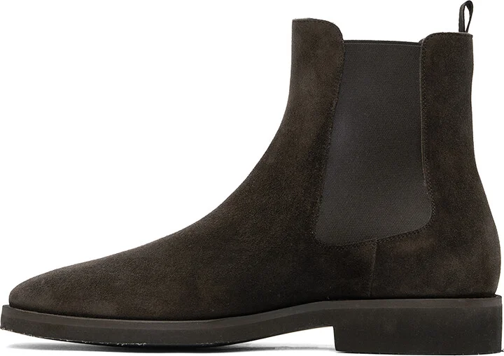 TOM FORD Brown Suede Light Sole Chelsea Boots - Image 3