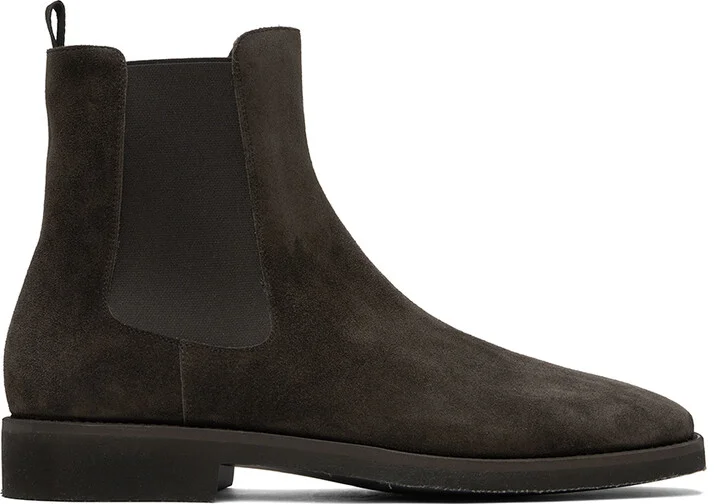 TOM FORD Brown Suede Light Sole Chelsea Boots