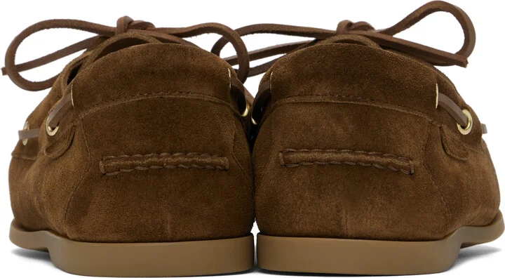 TOM FORD Brown Suede Robin Boat Shoes - Image 2
