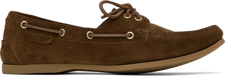 TOM FORD Brown Suede Robin Boat Shoes