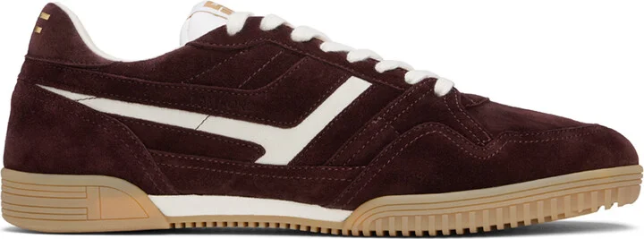 TOM FORD Burgundy Suede Jackson Sneakers
