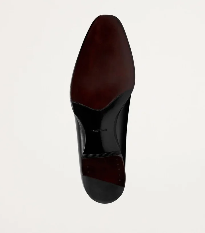 Tom Ford Burnished Leather Elkan Loafers - Image 5