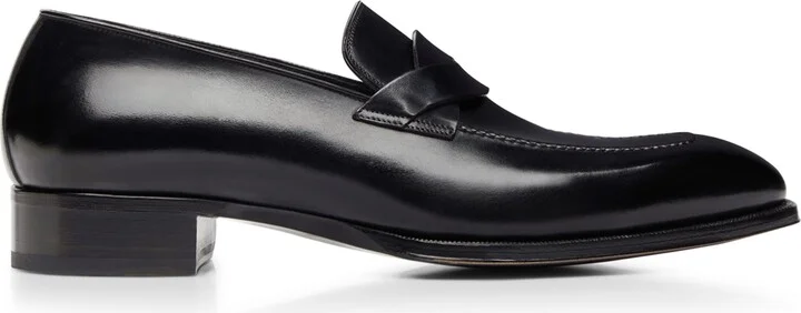 Tom Ford Burnished Leather Elkan Loafers