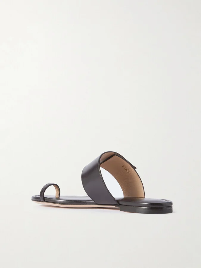 TOM FORD - Embellished Leather Flats - Brown - Image 3