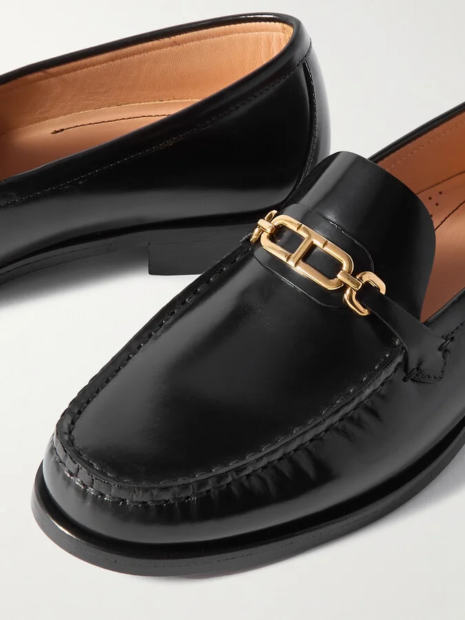 TOM FORD - Embellished Leather Loafers - Black - Image 4