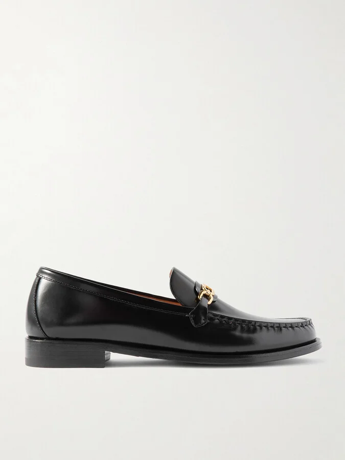 TOM FORD - Embellished Leather Loafers - Black