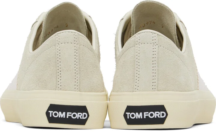 TOM FORD Gray Suede Cambridge Sneakers - Image 2