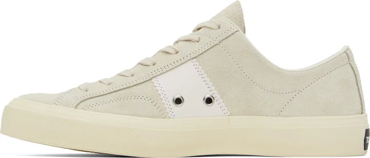 TOM FORD Gray Suede Cambridge Sneakers - Image 3