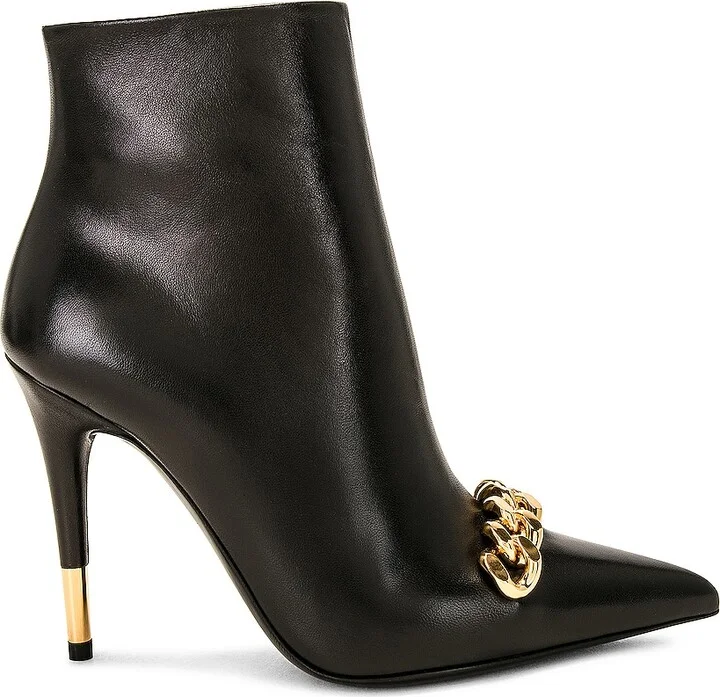 TOM FORD Iconic Chain 105 Ankle Boot in Black