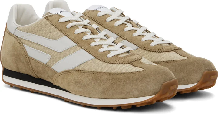 TOM FORD Khaki Suede Mick Sneakers - Image 4