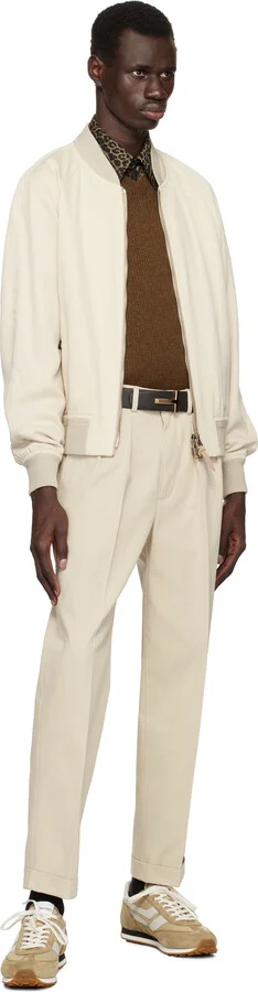 TOM FORD Khaki Suede Mick Sneakers - Image 5