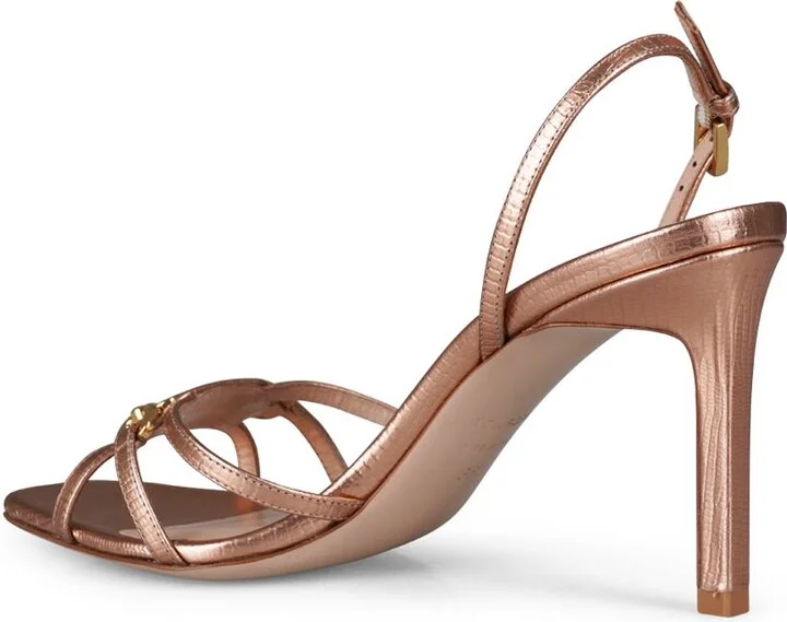 Tom Ford Laminated Lizard Print Sandals Shoes - Image 2