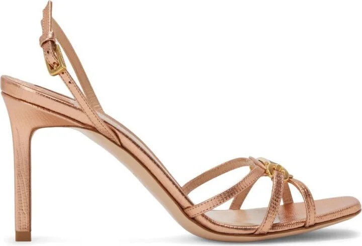 Tom Ford Laminated Lizard Print Sandals Shoes - Image 3