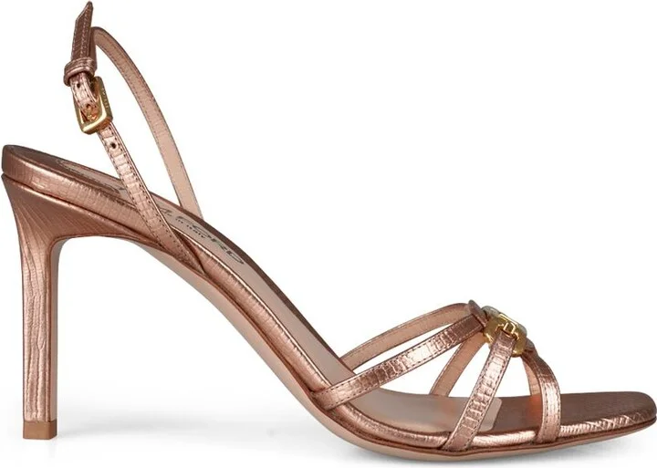 Tom Ford Laminated Lizard Print Sandals Shoes