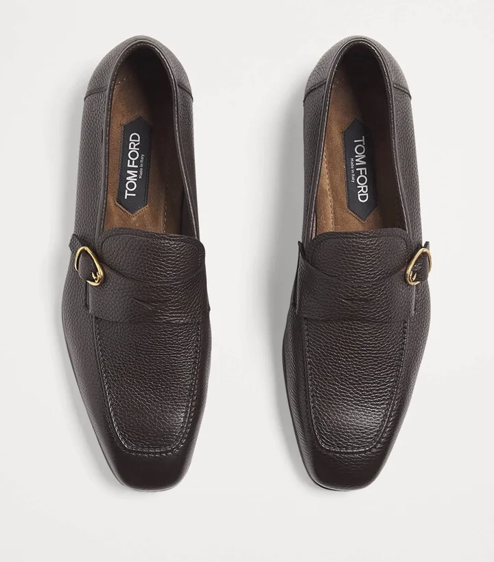 Tom Ford Leather Buckle Loafers - Image 3