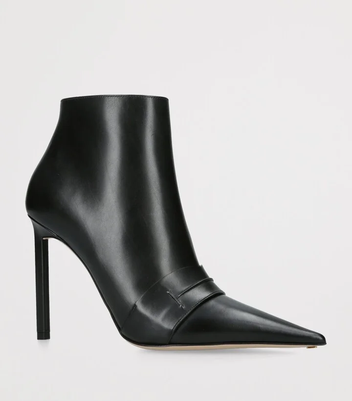 Tom Ford Leather Eva Ankle Boots 105 - Image 3