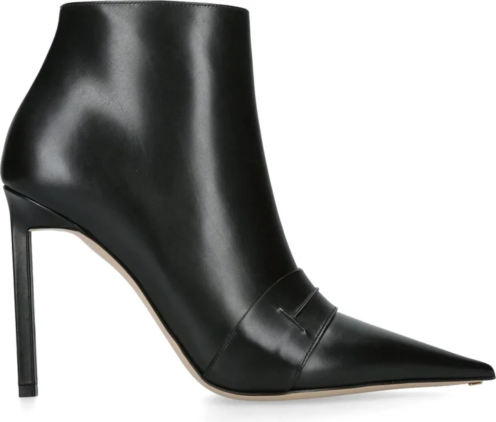 Tom Ford Leather Eva Ankle Boots 105